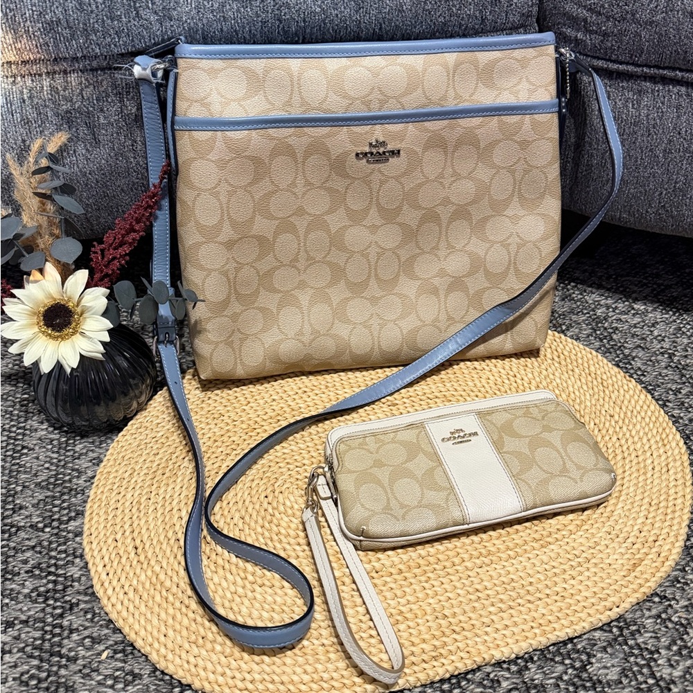Coach Crossbody & Wristlet AS IS Purse Bag Bundle